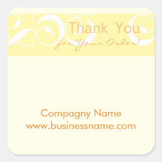 Thank you for your order Corporate Yellow Sticker