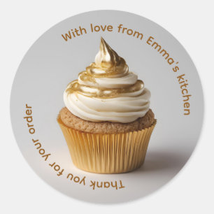 Thank you for your order cupcake classic round sticker