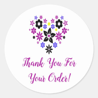 Thank You for your order for small businesses Classic Round Sticker