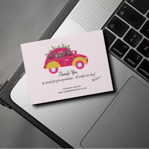 Thank You for Your Order Fun Floral Colourful Card