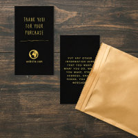 Thank you for your order fun gold and black