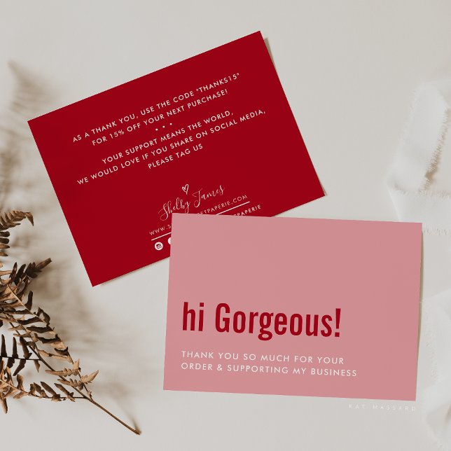 THANK YOU FOR YOUR ORDER fun insert pink red (Creator Uploaded)