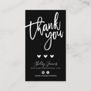 THANK YOU FOR YOUR ORDER insert modern black