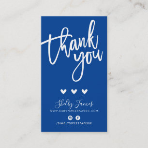 THANK YOU FOR YOUR ORDER insert modern royal blue