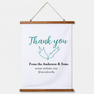 Thank you for your order leaf website company name hanging tapestry