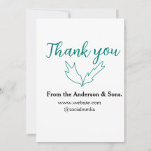 Thank you for your order leaf website company name