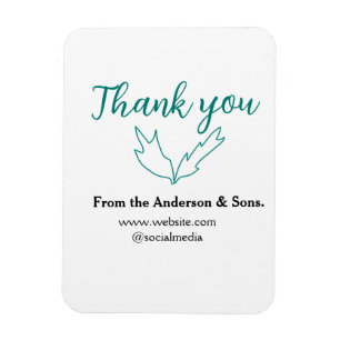 Thank you for your order leaf website company name magnet
