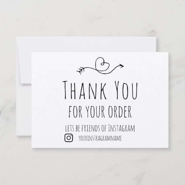 Thank You For Your Order on Kraft Paper (Front)