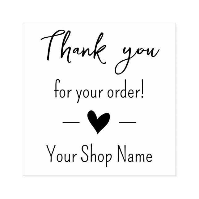 Thank you for your order shop stamp (Imprint)