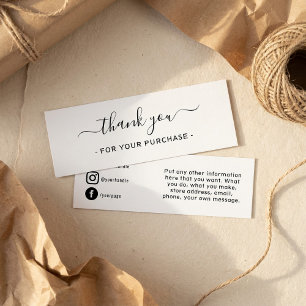 Thank you for your order, social media