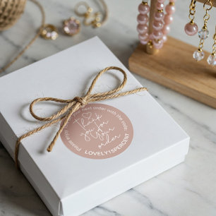 Thank you for your Order Trendy Script Promo Code  Classic Round Sticker