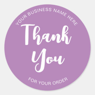 Thank you for your order typography classic round  sticker