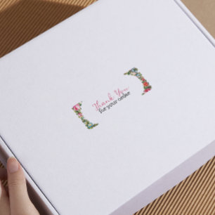 Thank you for your order vintage floral shop return address label