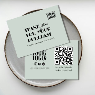 Thank You for Your Purchase Business Card Minima