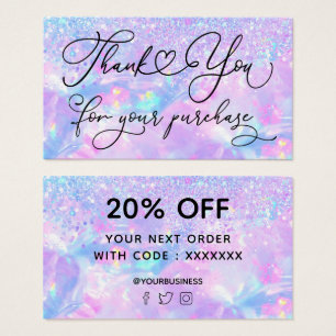 thank you for your purchase faux glitter opal