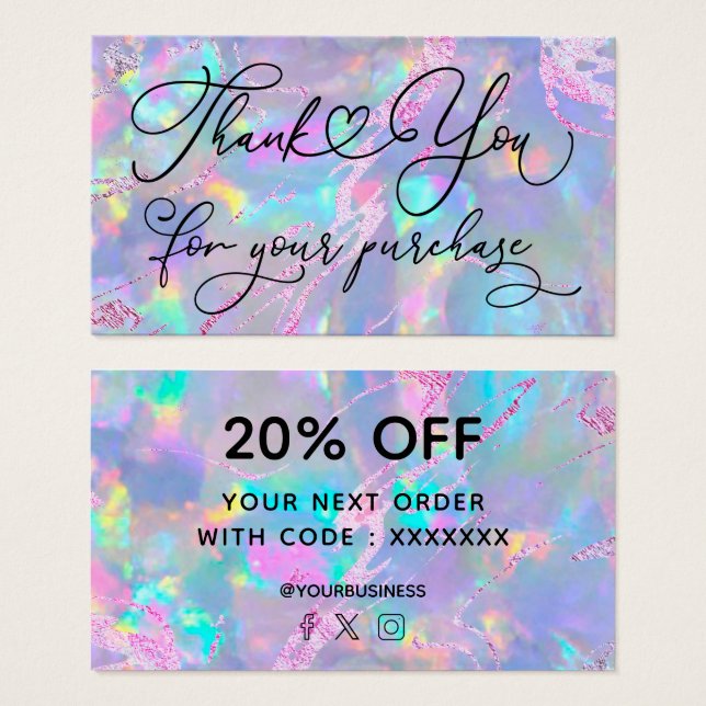 thank you for your purchase opal texture (Front & Back)