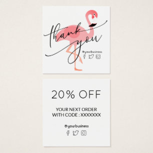 thank you for your purchase pink flamingo