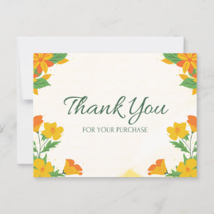 Thank you for your purchase postcard