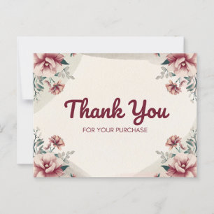 Thank you for your purchase postcard