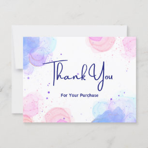Thank you for your purchase postcard