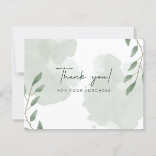 Thank you for your purchase postcard