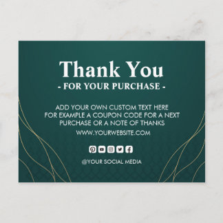 Thank you for your purchase Postcard