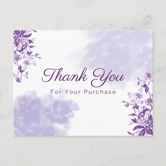 Thank you for your purchase  postcard (Front)