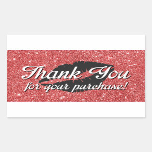 Thank you for your purchase rectangular sticker