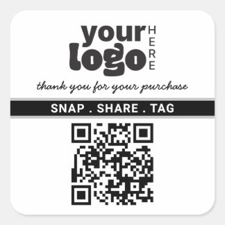 Thank You For Your Purchase Simple Small Business Square Sticker