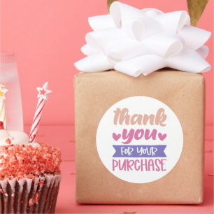 Thank You For Your Purchase - Small Business Classic Round Sticker