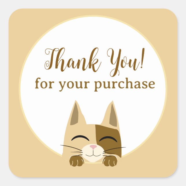 Thank You for your purchase Square Sticker (Front)