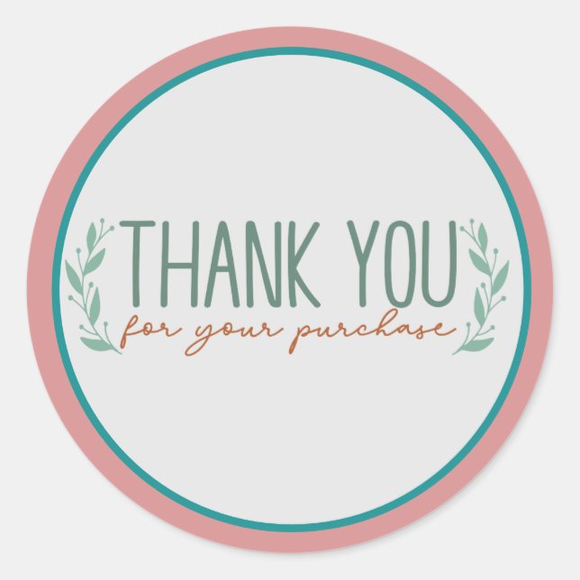 Thank You For Your Purchase Stickers (Front)
