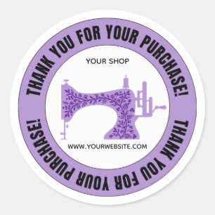 Thank You for Your Purchase Tailor Classic Round Sticker