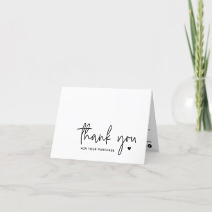 Thank You For Your Purchase With Logo Message Card