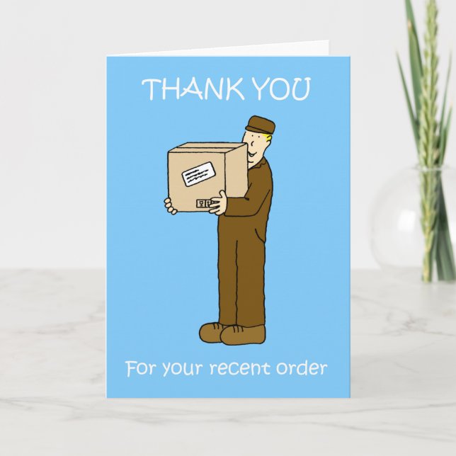 Thank You for Your Recent Order. Card (Front)