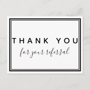 Thank you for your referral, Chiropractic Postcard