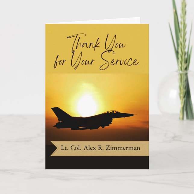 Thank You for Your Service Air Force Pilot Card (Front)
