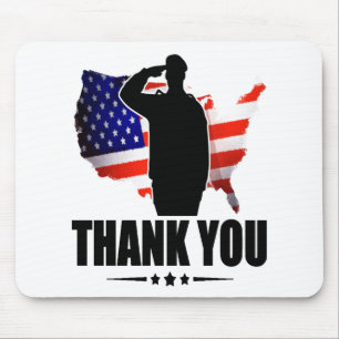 Thank You for your Service American Flag Mouse Pad