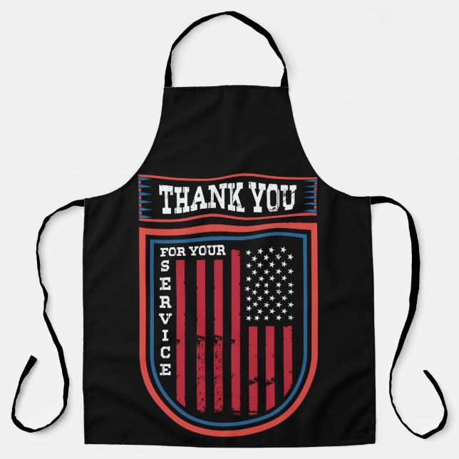 Thank You For Your Service Apron (Front)