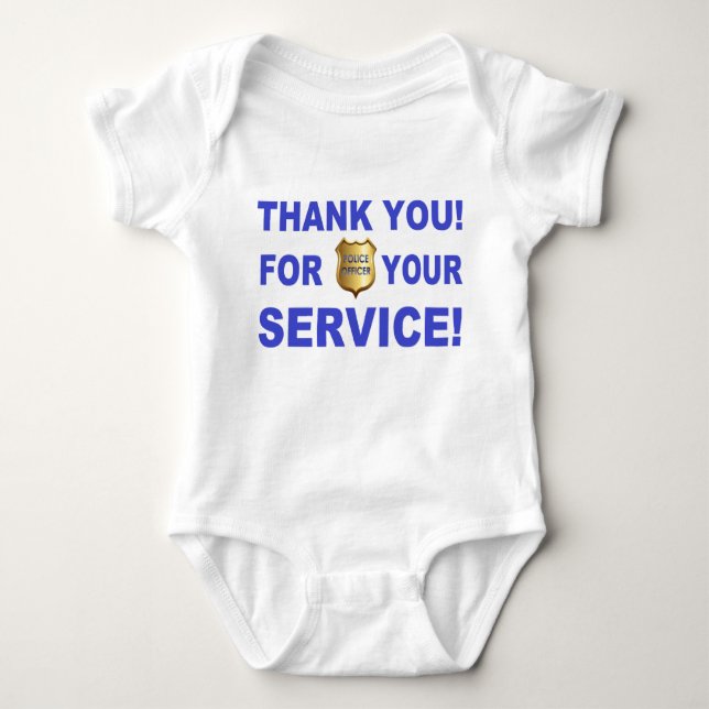 Thank You For Your Service Baby Bodysuit (Front)