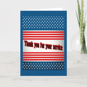 Thank you for your Service Card