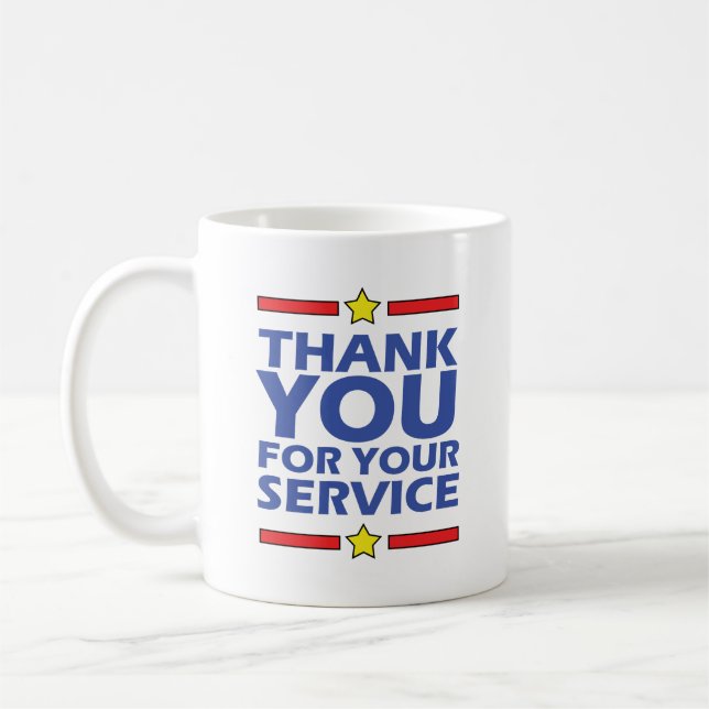 Thank you for your service coffee mug (Left)