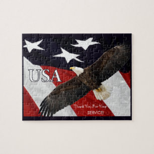 Thank You For Your Service Eagle Jigsaw Puzzle