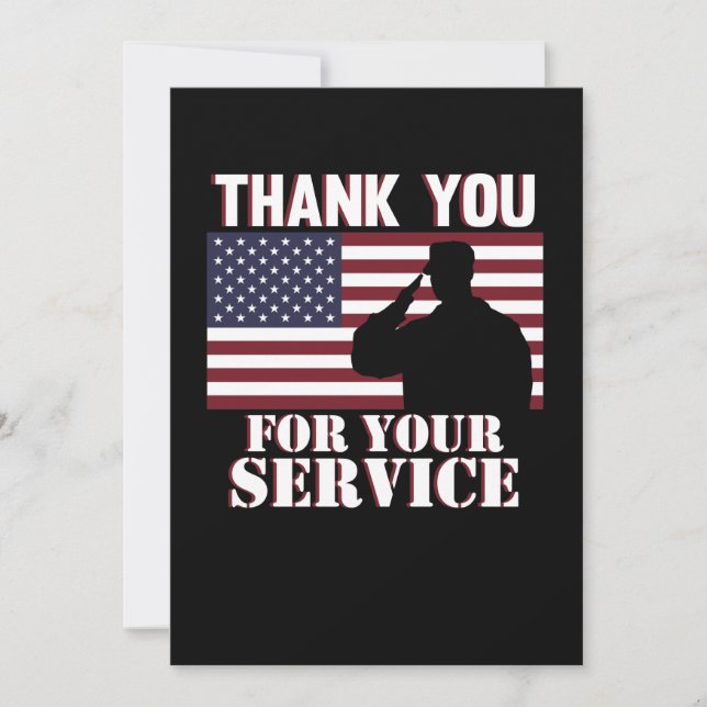 Thank You For Your Service Happy Veterans Day Invitation (Front)