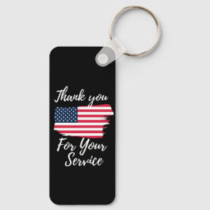 thank you for your service key ring