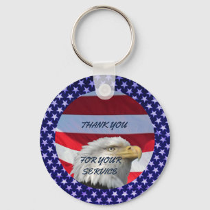 THANK YOU FOR YOUR SERVICE KEY RING