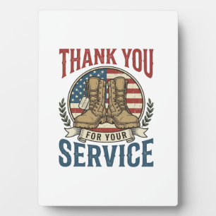 Thank You for Your Service Military Boots Shirt De Plaque