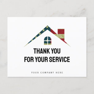 Thank You for your Service Military Realty Postcard