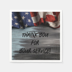 Thank you for your service napkin