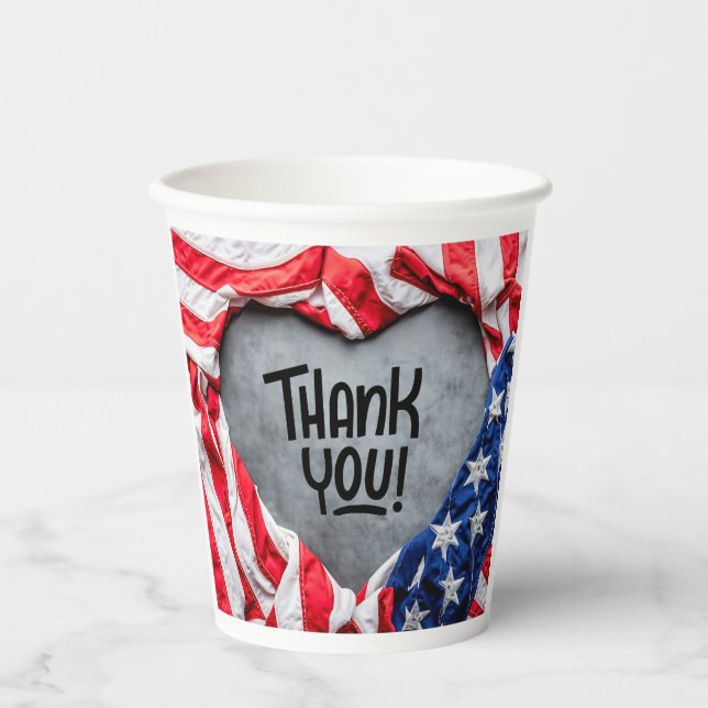 Thank you for Your Service!  Paper Cups (Front)